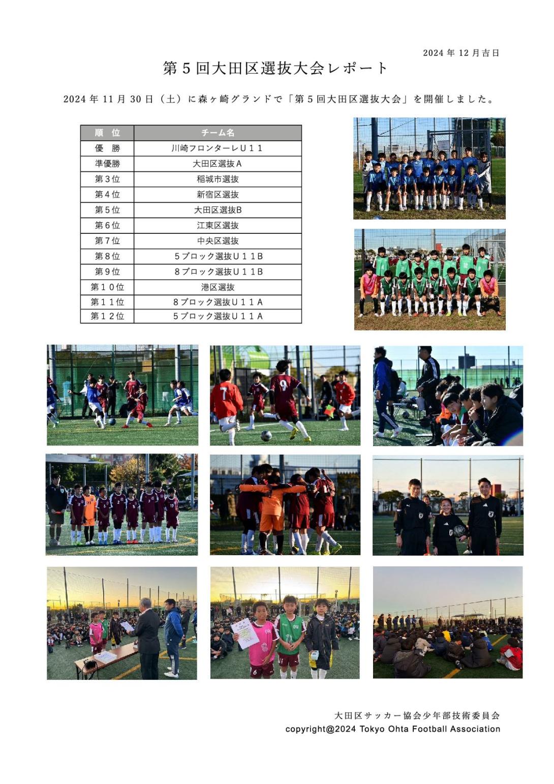 第5回大田区選抜大会レポート